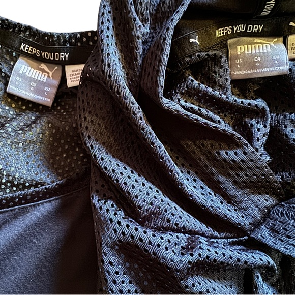 Bundle - 2 Black Puma Workout Tops - Picture 3 of 3